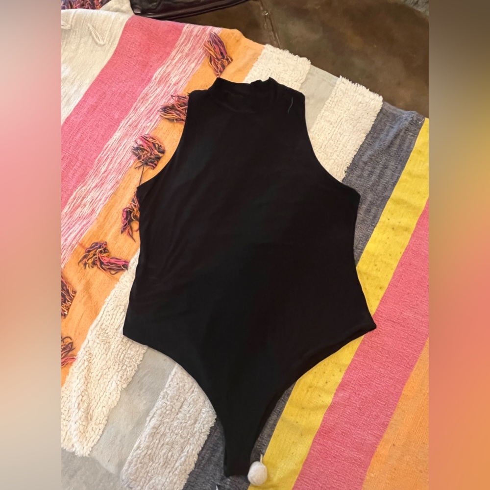 Nastygal black bodysuit.  Size 16.  New condition.